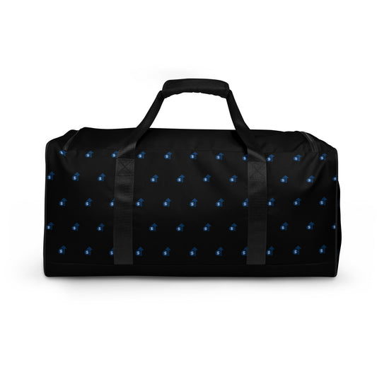 Blue Money Up All Over Print Duffle bag